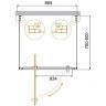 Душевой уголок Cezares Molveno 90x80 MOLVENO-BA2-90/80-C-Cr-IV профиль Хром стекло прозрачное