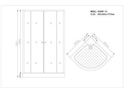 Душевая кабина Lorosa Orbis 85KNP-10 Душевая кабина Lorosa Orbis 85KNP-10