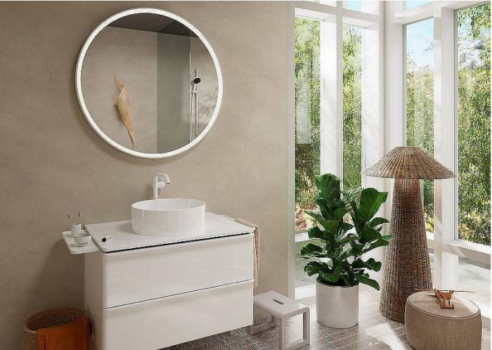 Смеситель для раковины Hansgrohe Tecturis S 73370700 Белый матовый