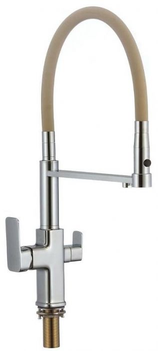 Смеситель для кухни Savol S-L1809-12 цвет Хром Бежевый