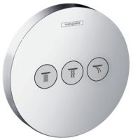 Hansgrohe Ecostat Select Запорный вентиль, с переключателем на 3 потока, внешняя часть, цвет: хром