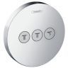 Hansgrohe Ecostat Select Запорный вентиль, с переключателем на 3 потока, внешняя часть, цвет: хром
