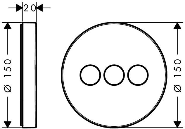 Hansgrohe Ecostat Select Запорный вентиль, с переключателем на 3 потока, внешняя часть, цвет: хром