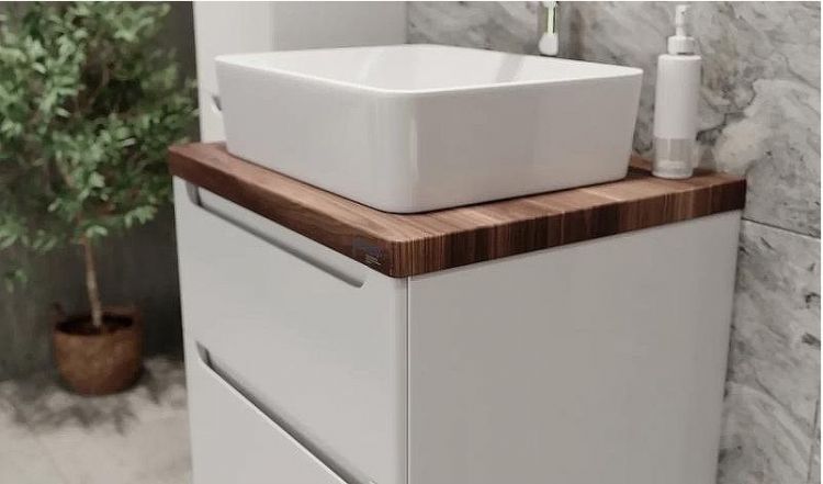 Тумба под раковину Jorno Wood 60 wood.01.60/P/W подвесная Белая