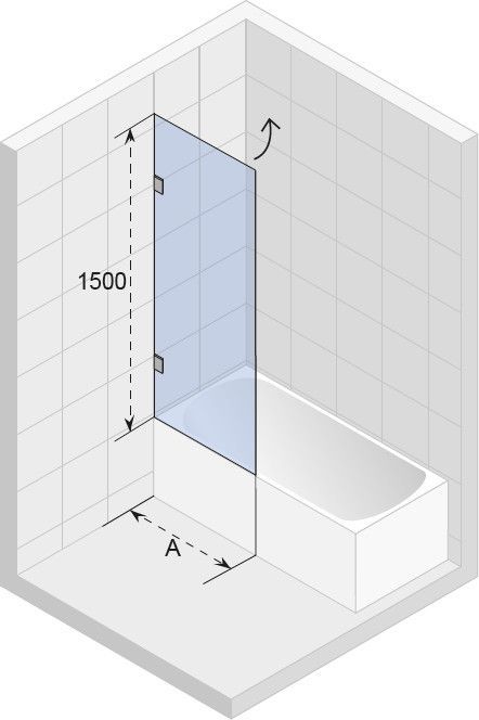 Шторка для ванны RIHO SCANDIC S108-75 L/R, GC57200