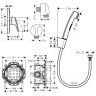 Hansgrohe Logis, Смеситель для душа, встраиваемый, внешняя часть, Цвет: хром