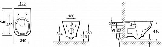 Унитаз c инсталляцией Jacob Delafon Struktura клавиша хром E21741RU-00 Унитаз c инсталляцией Jacob Delafon Struktura клавиша хром E21741RU-00