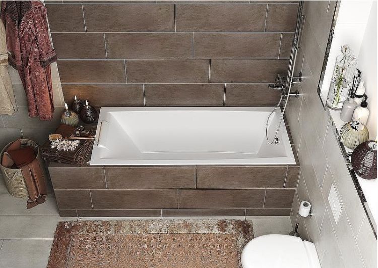 Акриловая ванна Marka One Aelita Slim 165х75 01ае1675слим без гидромассажа