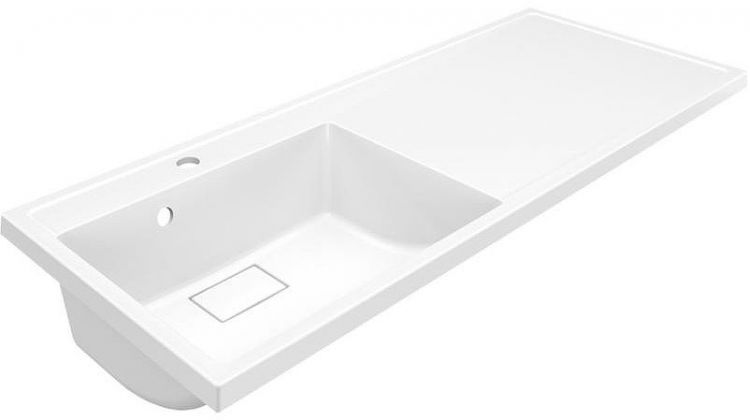 Раковина Paola Magenta 120 L с местом под стиральную машину Белая глянцевая Раковина Paola Magenta 120 L с местом под стиральную машину Белая глянцевая