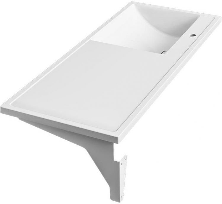 Раковина Paola Magenta 120 L с местом под стиральную машину Белая глянцевая Раковина Paola Magenta 120 L с местом под стиральную машину Белая глянцевая