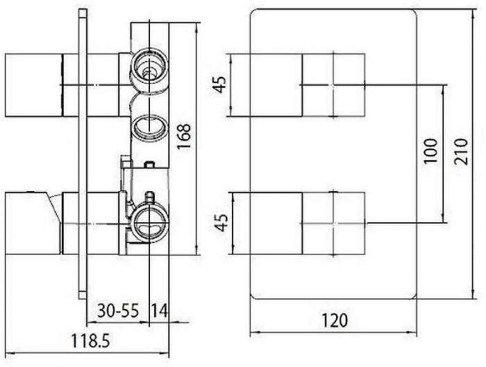 Смеситель для душа Bossini Cube Z00062.045 Белый матовый