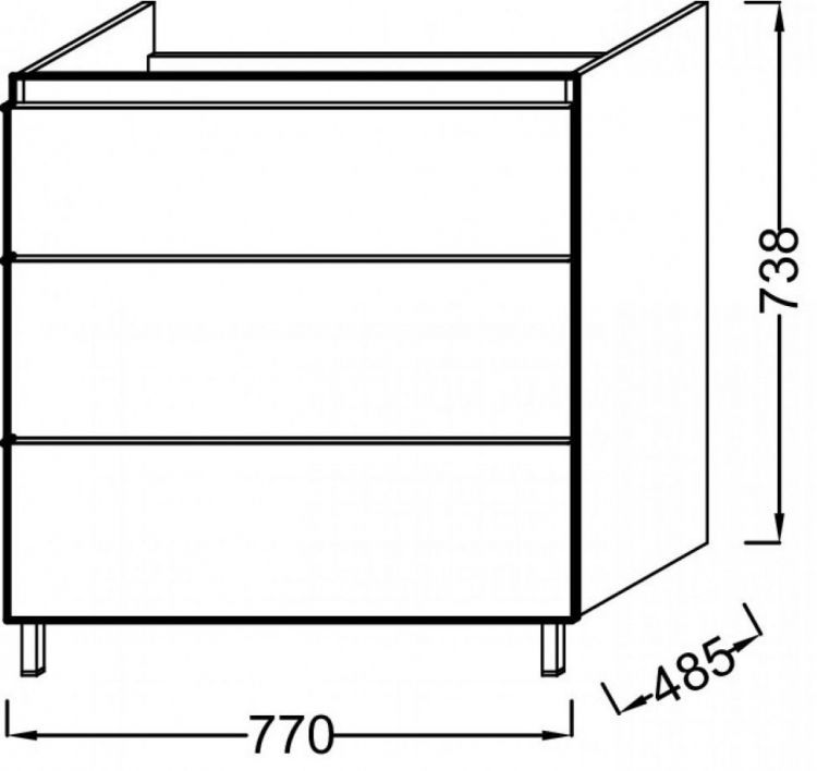 Тумба под раковину Jacob Delafon Odeon Up 77 см EB993-N26, серый бетон