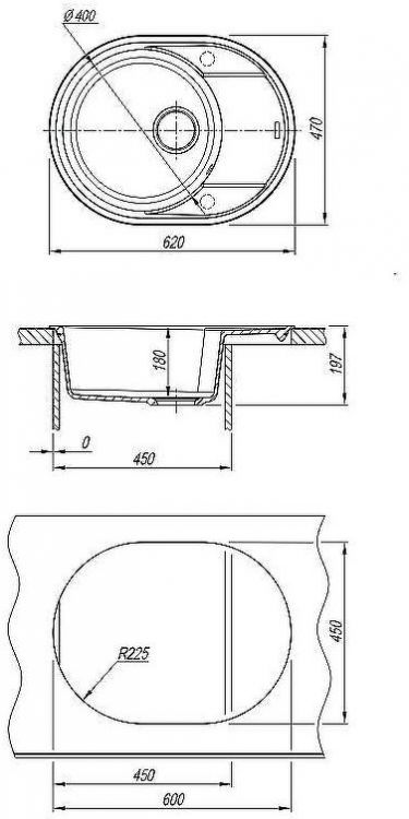 Кухонная мойка Lemark Lacha 620 9910053 Серый шелк