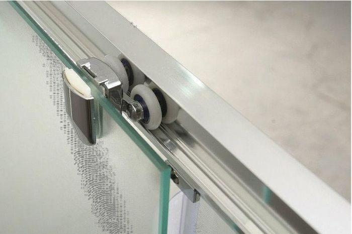Душевая дверь BelBagno Uno 155 UNO-195-BF-1-155-P-Cr профиль Хром стекло рифленое