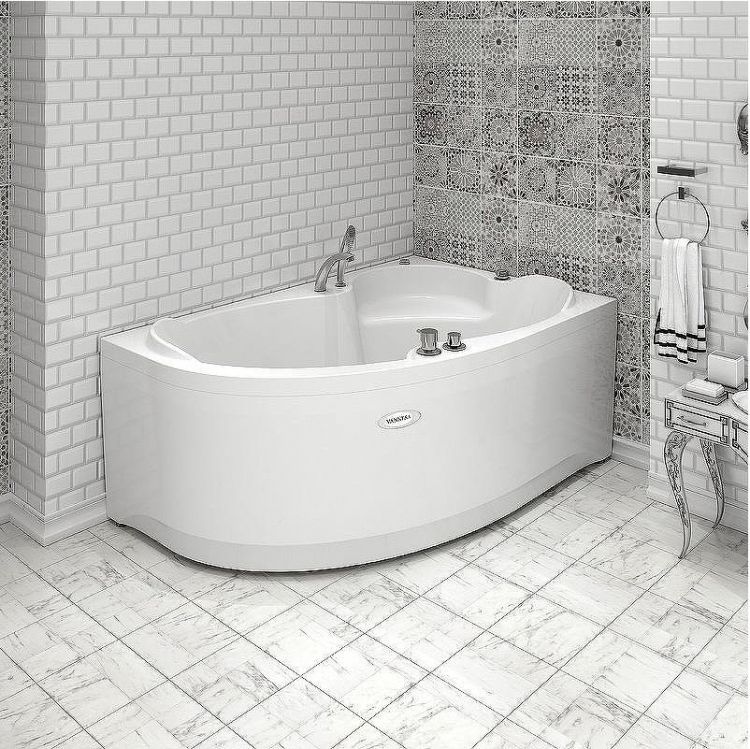 Акриловая ванна Radomir Vannesa Ирма 149х96 L 2-75-2-1-9-216 с гидромассажем Классик Хром