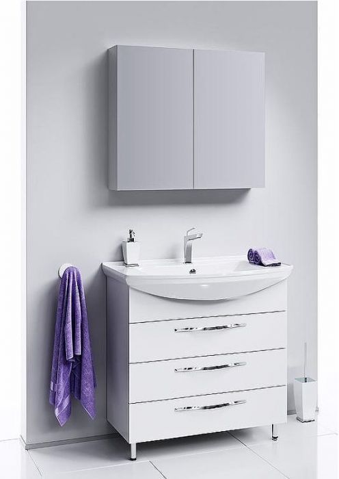 Тумба под раковину Aqwella Аллегро 75 Agr.01.07/3 Белая