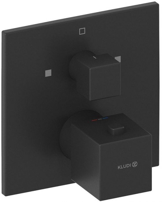 Смеситель для душа Kludi Decus 548103975 с термостатом Черный матовый