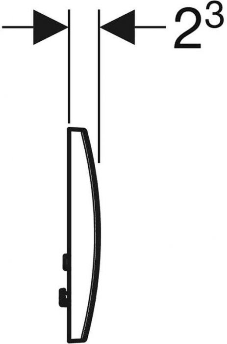 Клавиша смыва Geberit Delta20 115.127.46.1 Хром матовый