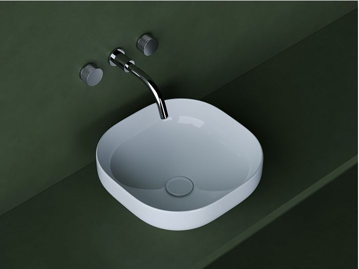 Умывальник CERAMICANOVA Element чаша накладная квадратная CN5032