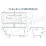 Чугунная ванна Delice Flex 180х85 DLR230632-AS без отверстий под ручки с антискользящим покрытием