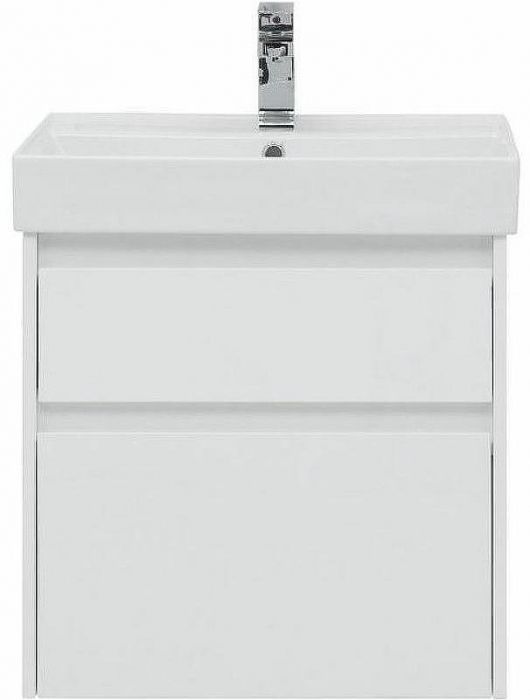Тумба с раковиной Aquanet Nova Lite 60 245240 подвесная Белая глянцевая