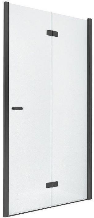 Душевая дверь New Trendy New Soleo Black 90 R D-0224A профиль Черный стекло прозрачное