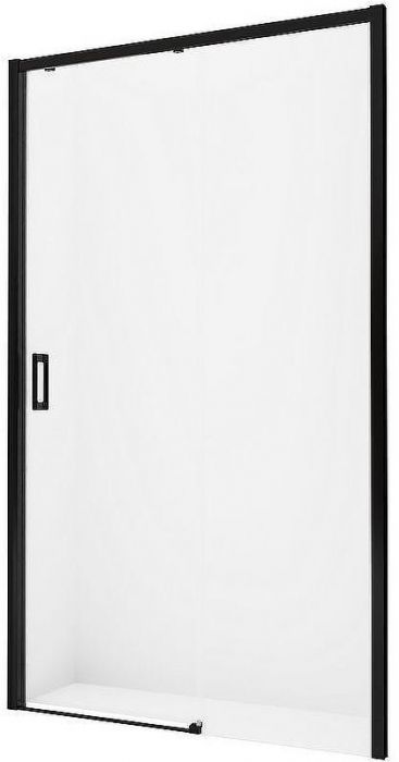 Душевая дверь New Trendy Prime Black 120 R D-0321A профиль Черный стекло прозрачное