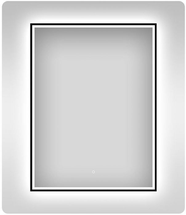 Зеркало Wellsee 7 Rays' Spectrum 55 172201220-172201230 с подсветкой цвет Черный матовый с сенсорным выключателем