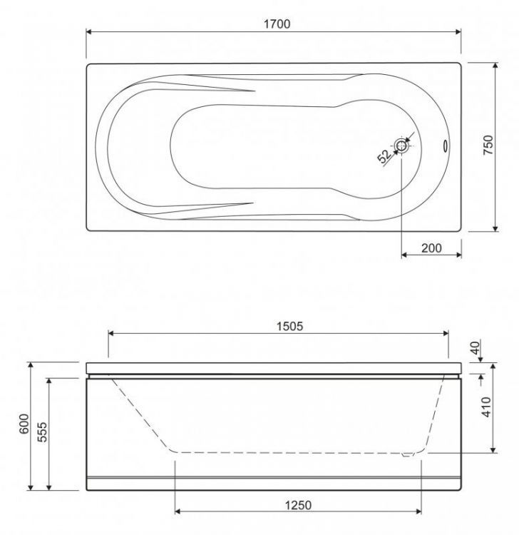 Акриловая ванна CEZARES MODENA