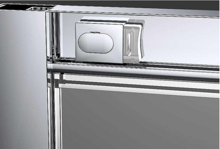 Душевая дверь Vincea Alpha 130 VDS-3AL130CLGM профиль Вороненая сталь стекло прозрачное
