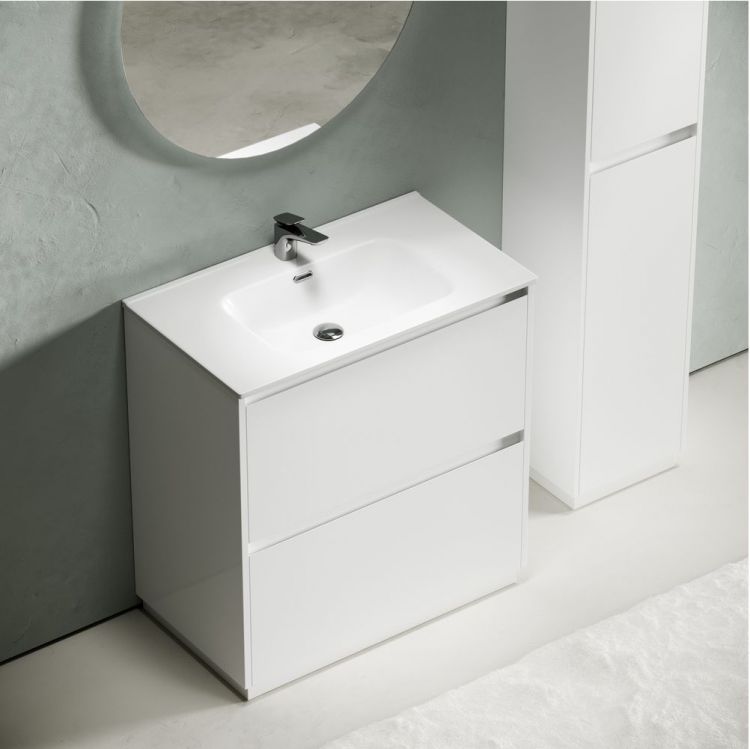 Тумба напольная под раковину SANCOS Libra Floor, белый глянец 790х450х840 мм, LB80FW