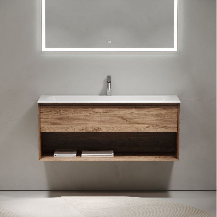 Тумба подвесная SANCOS под раковину Marmi 1.0, дуб чарльстон 1195х445х520, MR1.0120ECH Тумба подвесная SANCOS под раковину Marmi 1.0, дуб чарльстон 1195х445х520, MR1.0120ECH