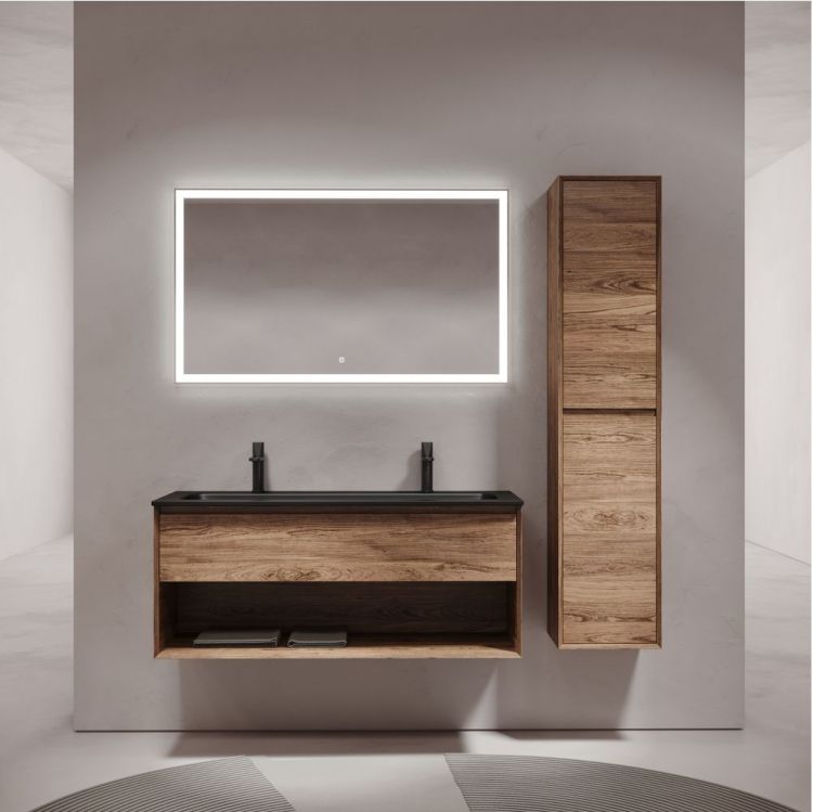 Тумба подвесная SANCOS под раковину Marmi 1.0, дуб чарльстон 1195х445х520, MR1.0120ECH Тумба подвесная SANCOS под раковину Marmi 1.0, дуб чарльстон 1195х445х520, MR1.0120ECH