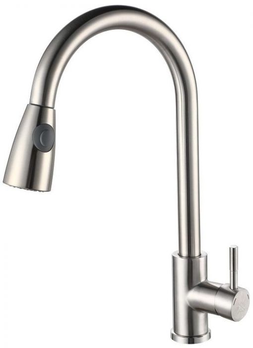 Смеситель для кухни Ростовская Мануфактура Сантехники SUS124-017F-2 Нержавеющая сталь