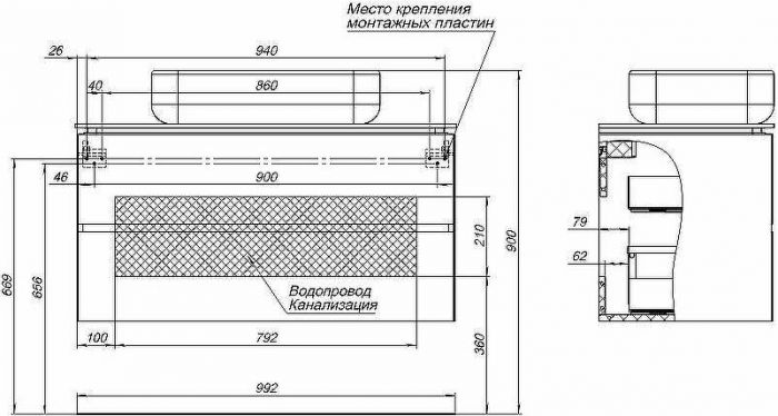 Тумба под раковину Allen Brau Infinity 100 1.21003.PWM подвесная Папирус матовый
