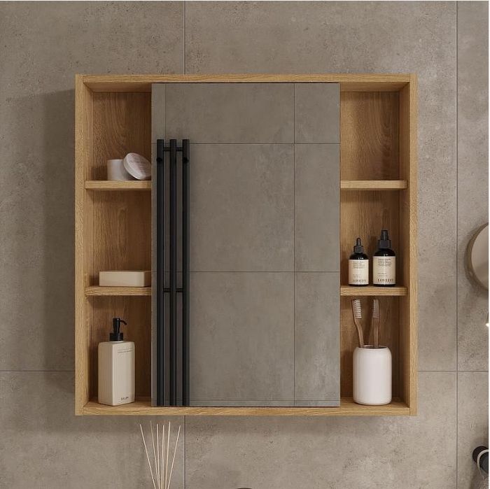 Зеркальный шкаф Volna Osmond 70 szOSMOND70 цвет Дуб сонома