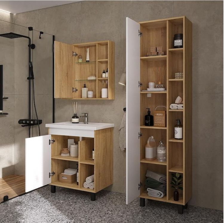 Зеркальный шкаф Volna Osmond 70 szOSMOND70 цвет Дуб сонома