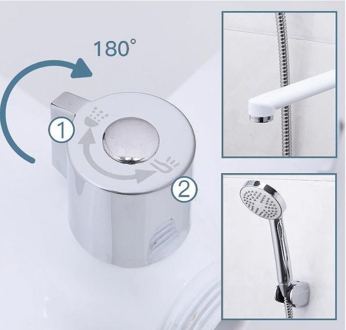 Смеситель для ванны Frap H34 F2234 универсальный Белый Хром