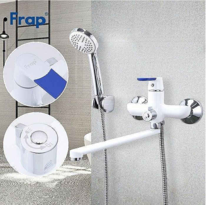 Смеситель для ванны Frap H34 F2234 универсальный Белый Хром