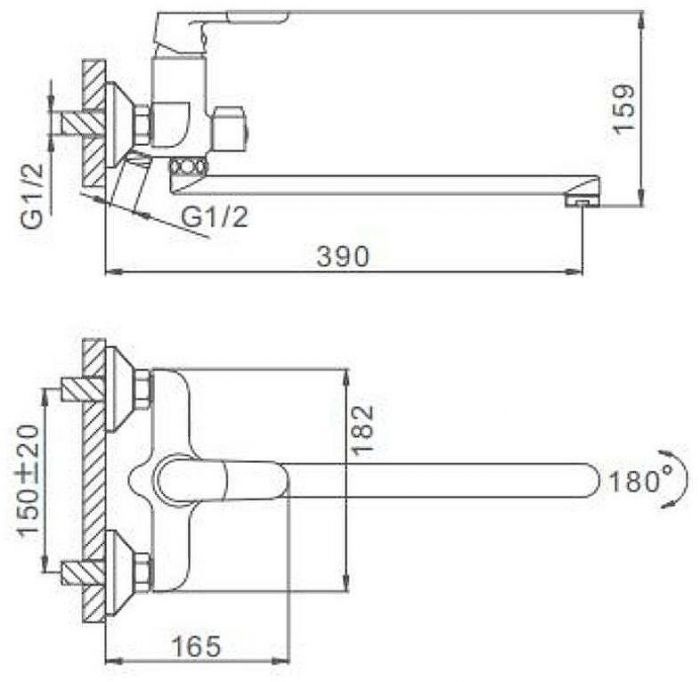 Смеситель для ванны Frap H34 F2234 универсальный Белый Хром