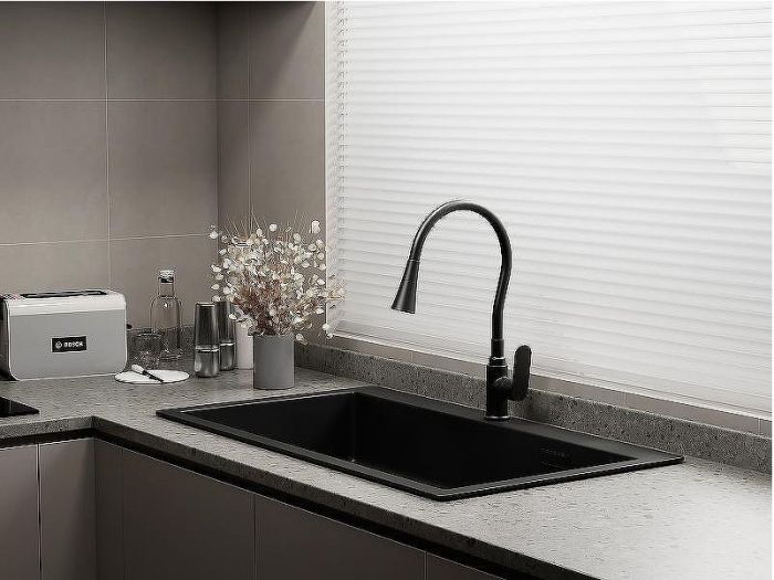 Смеситель для кухни Splenka S41.43.06 Черный матовый