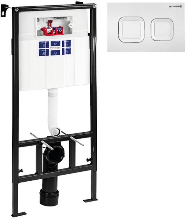 Инсталляция Bettoserb Sava Slim Superior SES40006470 для унитаза с клавишей смыва цвет Белый глянцевый