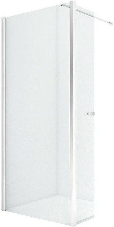 Душевая перегородка New Trendy New Soleo Chrome 90 K-0343 профиль Хром стекло прозрачное