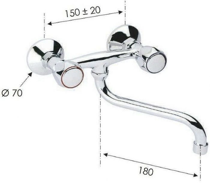 Смеситель для кухни Remer 1000-2000 41Y Хром