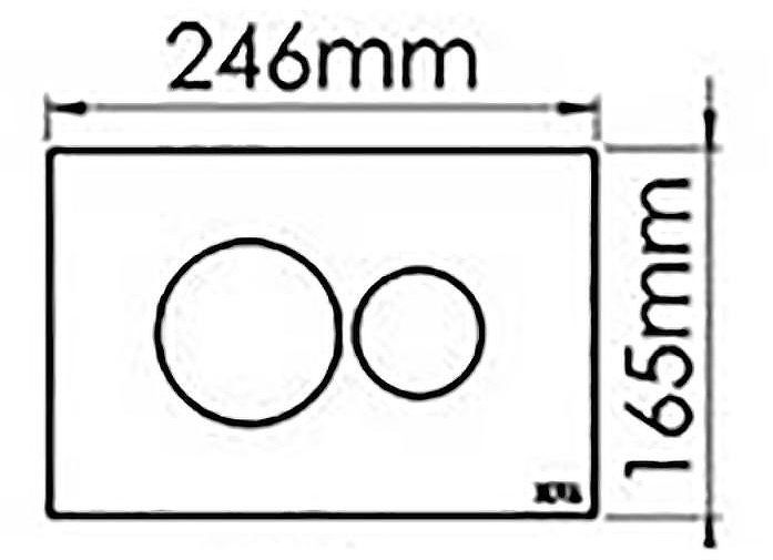 Клавиша смыва Nova NV7312 Хром глянцевый