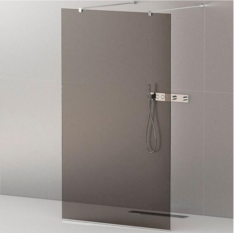 Душевая перегородка Cezares Liberta 110 LIBERTA-L-2-110-120-GR-Cr профиль Хром стекло серое Душевая перегородка Cezares Liberta 110 LIBERTA-L-2-110-120-GR-Cr профиль Хром стекло серое