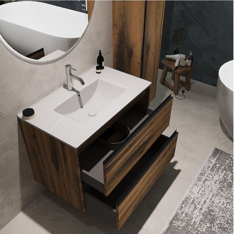 Тумба под раковину ЗОВ Парма 90 P90AT подвесная цвет Древесина Аттик