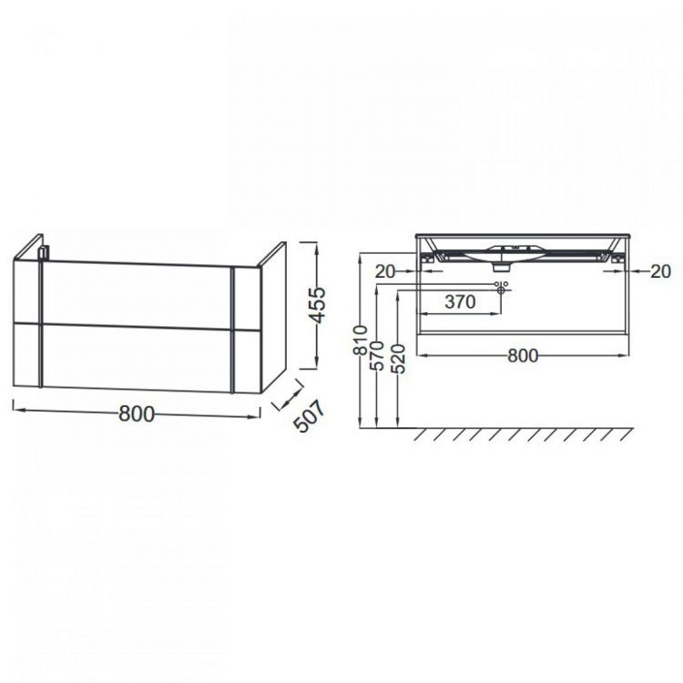 Тумба под раковину 80см Jacob Delafon Nouvelle Vague EB3030-E16 ореховое дерево