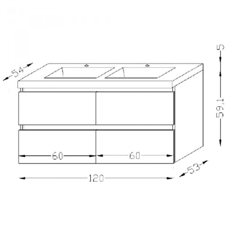 Раковина Jacob Delafon Sobro 4562RU-00
