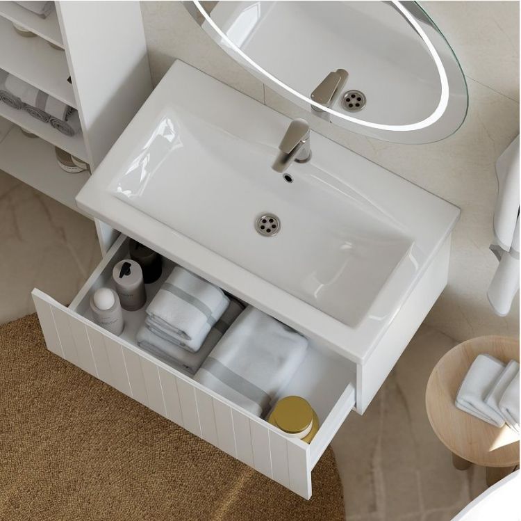 Тумба под раковину Vigo Finlay 80 333 подвесная цвет Белый